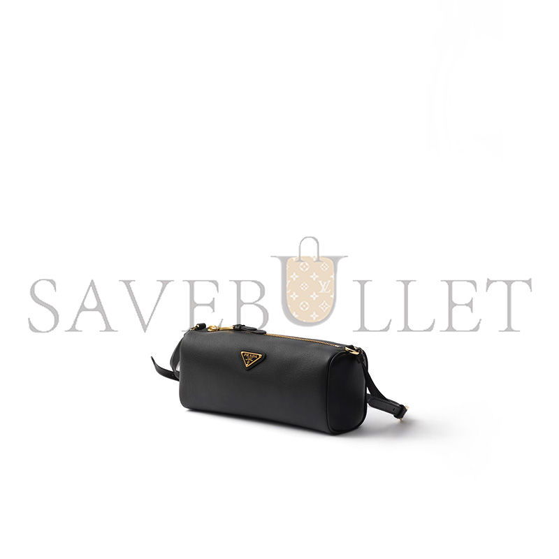 Pra*a leather pouch 1bc239 (22*9*7.5cm)